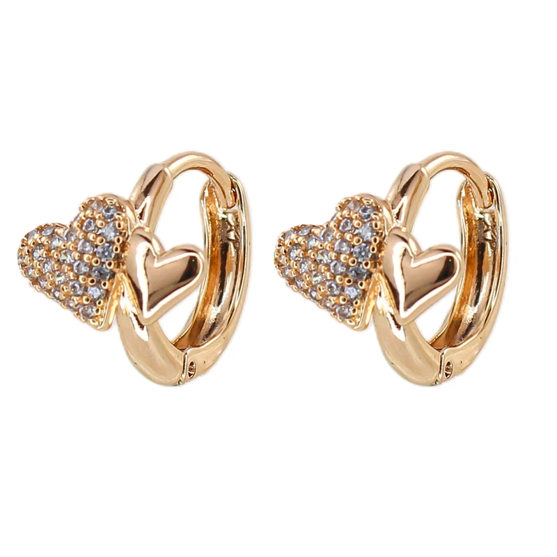 گوشواره حلقه‌ای زنانه ژوپینگ مدل قلب  کد AAC1253