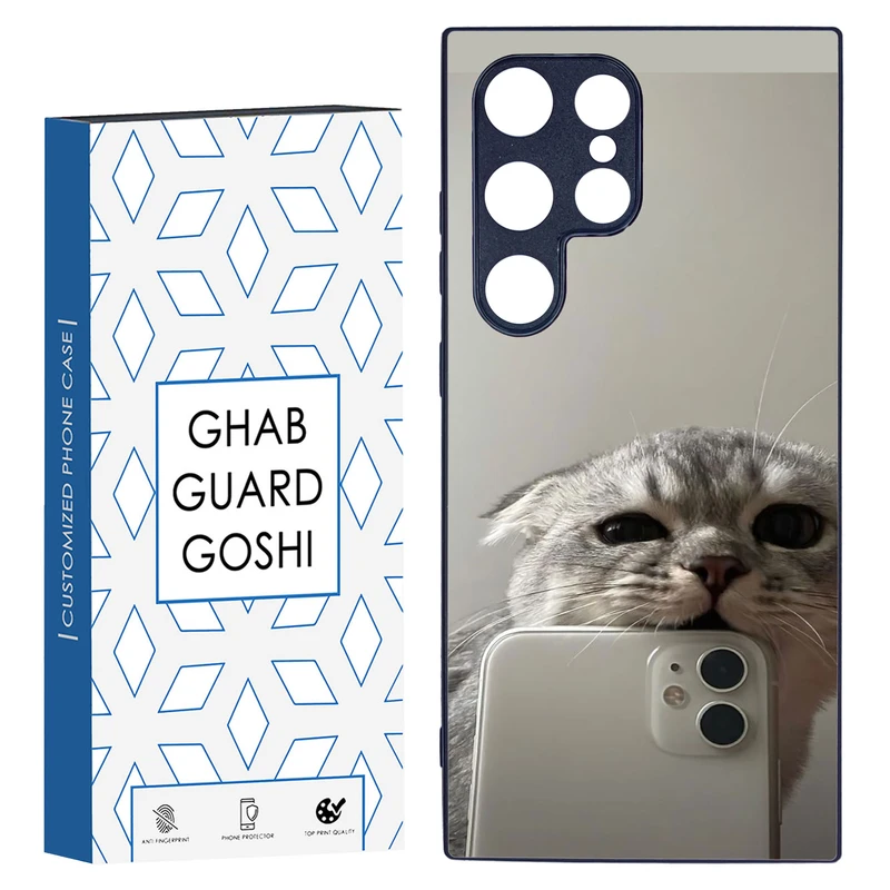 کاور قاب گارد گوشی طرح گربه سلفی کد TPU-206 مناسب برای گوشی موبایل سامسونگ Galaxy S24 ULTRA