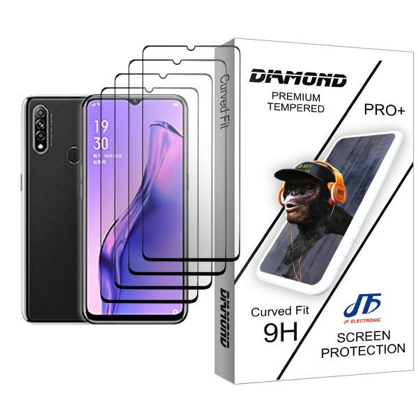 محافظ صفحه نمایش جی اف مدل Diamond Glass MIX004 مناسب برای گوشی موبایل اوپو A8 بسته چهار عددی