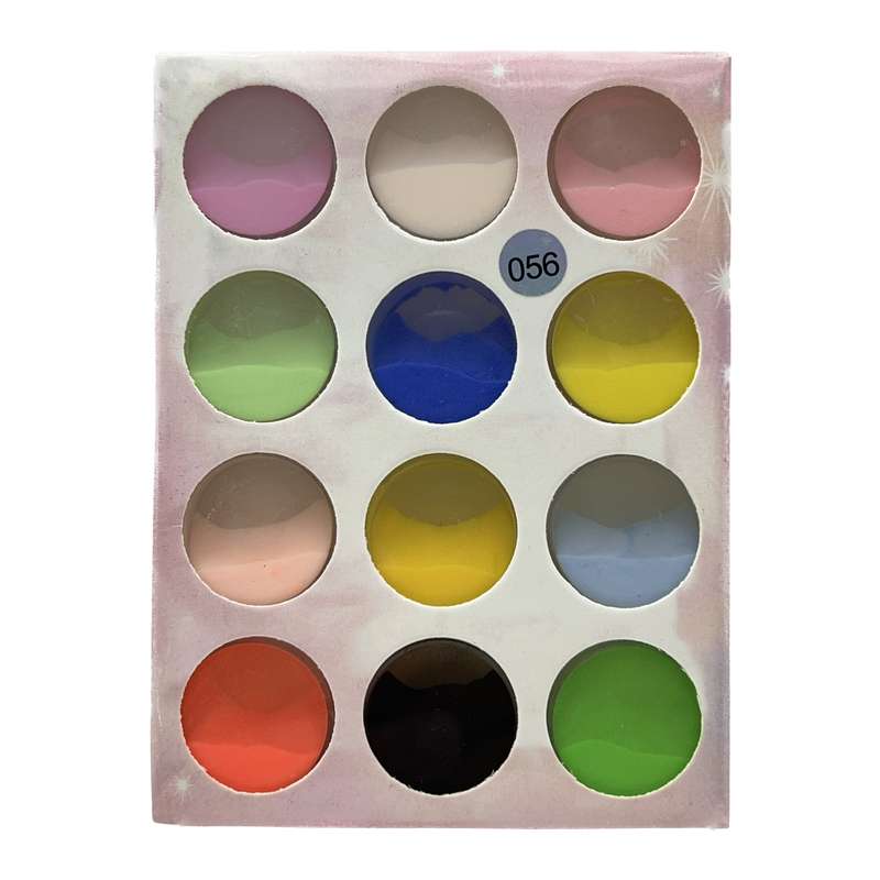 پودر لاک ناخن مدل N-12 مجموعه 12 عددی