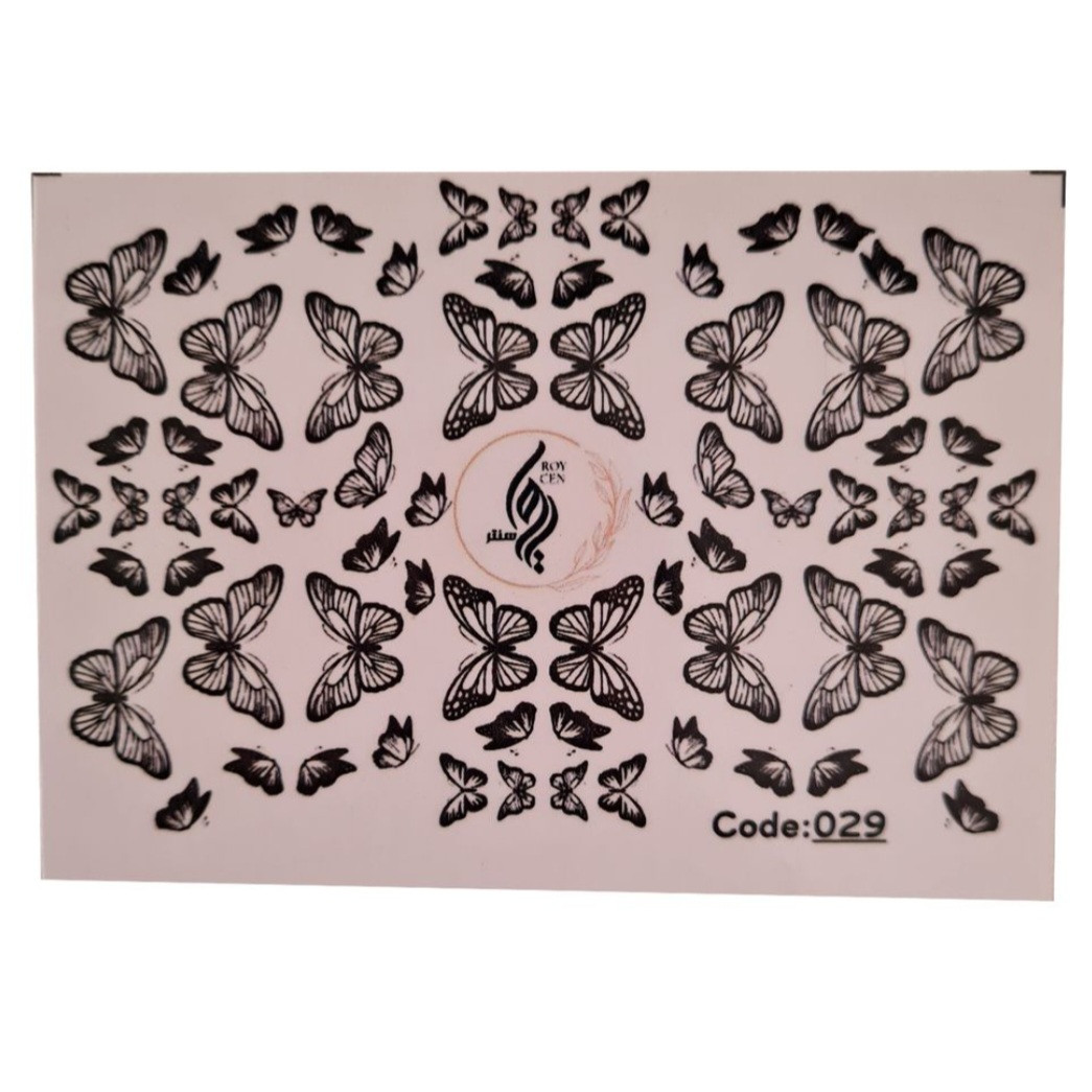 برچسب لنز ناخن رویاسنتر مدل AR 19 مجموعه 6  عددی