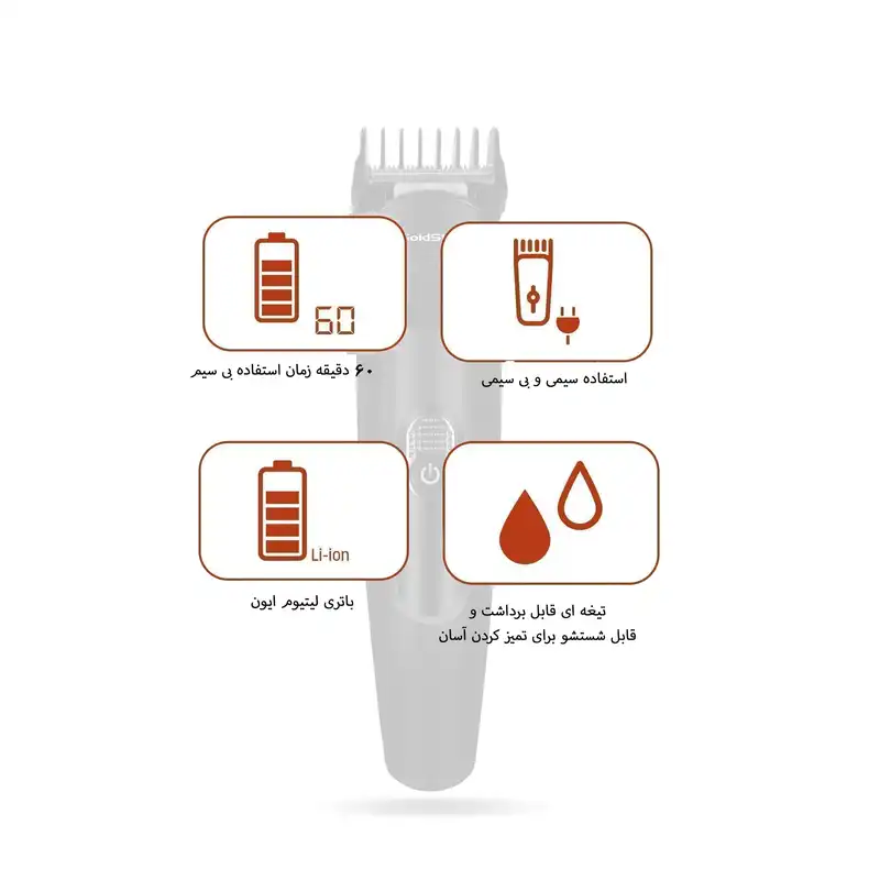 ماشین اصلاح موی سر و صورت گلد استار مدل GS-7004