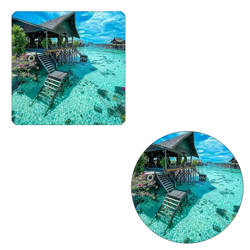 مگنت طرح اتاقی در بالی کد M1 به همراه زیر لیوانی