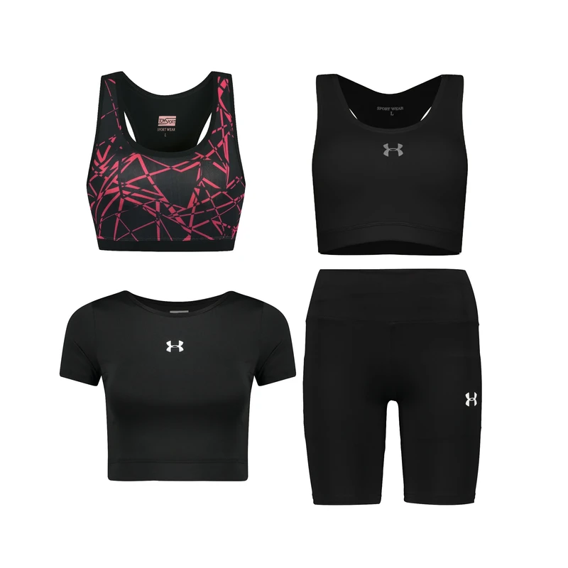 ست چهار تکه لباس ورزشی زنانه مدل 1801-1902-69-66