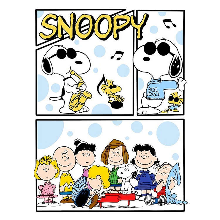 استیکر پارچه و لباس پاد آفرین مدل کارتونی اسنوپی کد S1127