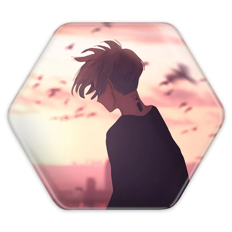 پیکسل خندالو طرح مایکی انیمه توکیو ریونجرز مدل شش ضلعی کد 11168