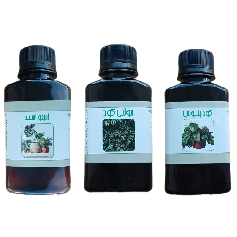 کود مایع امینو اسید و مولتی کود و پتوس مدل life drop حجم 110 میلی لیتر بسته 3 عددی