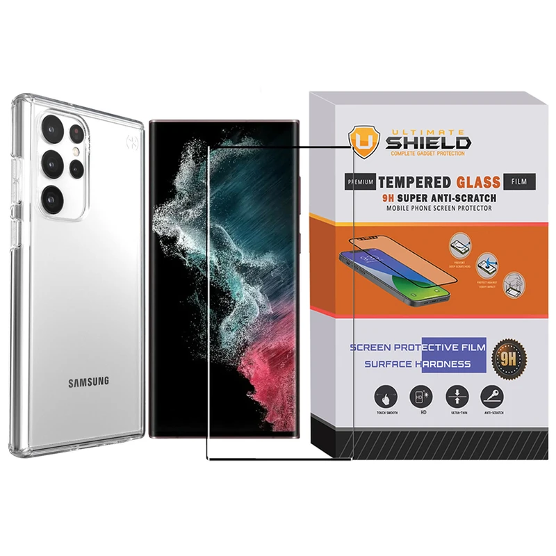کاور آلتیمیت شیلد مدل Clear-UGL مناسب برای گوشی موبایل سامسونگ Galaxy S24 Ultra 5G به همراه محافظ صفحه نمایش گوشی