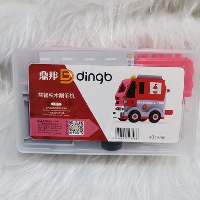 تراش رومیزی مدل لگوئی به همراه مداد بینهایت مجموعه 3 عددی