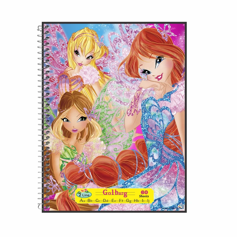 دفتر زبان 60 برگ گلبرگ طرح دخترانه کد 60660