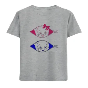 تی شرت آستین کوتاه دخترانه مدل D104 BABY