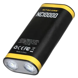پاور بانک چراغ قوه دار نایتکر مدل NC10000 کد NC ظرفیت 10000میلی آمپر ساعت