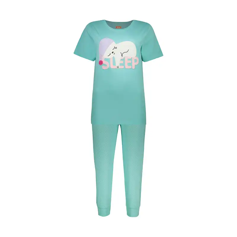 ست تی شرت و شلوار زنانه مادر مدل pandi409-54