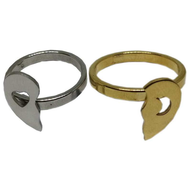 انگشتر زنانه مدل قلب کد 1006640019 مجموعه 2 عددی 