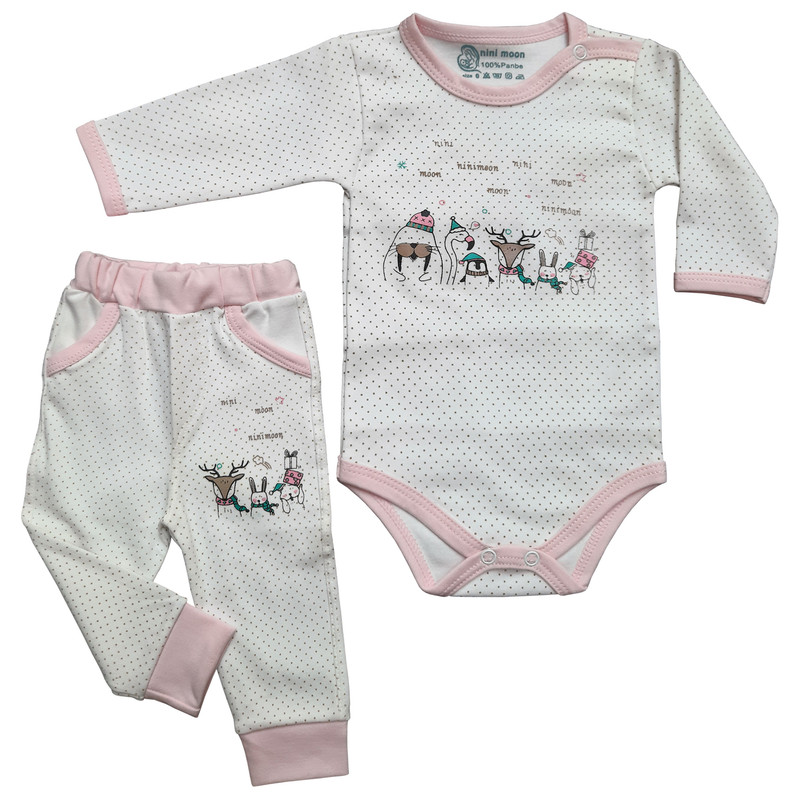 ست بادی و شلوار نوزادی مدل گوزن