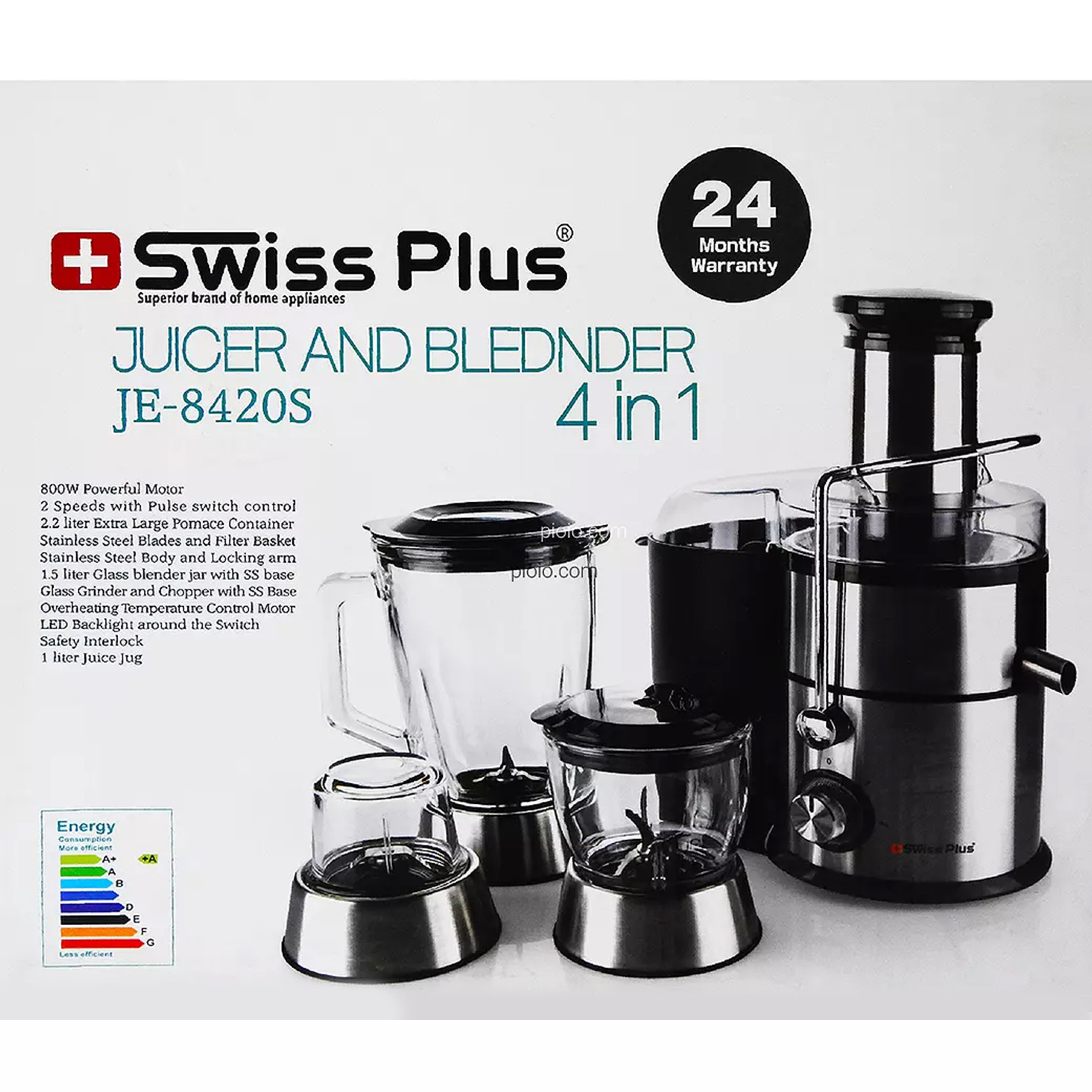 آبمیوه گیری سوئیس پلاس مدل JE-8420S آبمیوه گیری سوئیس پلاس مدل JE-8420S