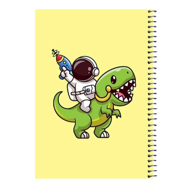 دفتر مشق 80 برگ اس جی مدل فضانورد و دایناسور  