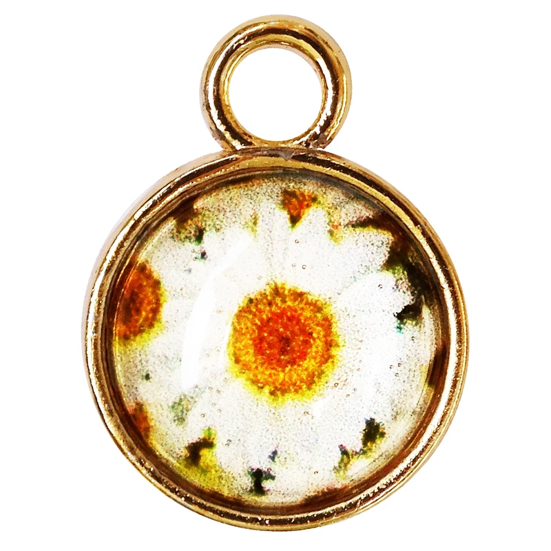 آویز دستبند مدل گل شیشه ای کد AD 829