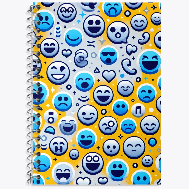 دفتر لغت 50 برگ خندالو طرح پترن ایموجی کد N5438