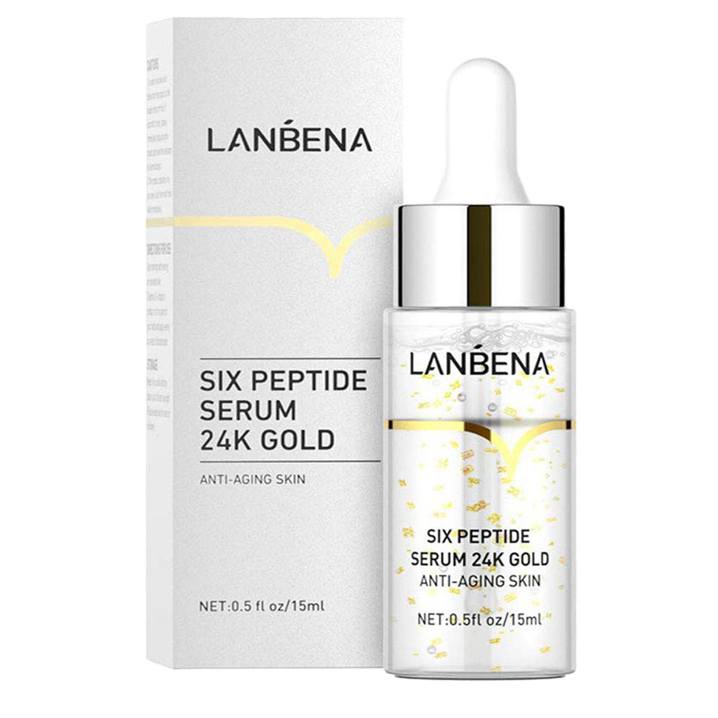 سرم پوست لنبنا مدل 24K GOLD PEPTIDE حجم 15 میلی لیتر