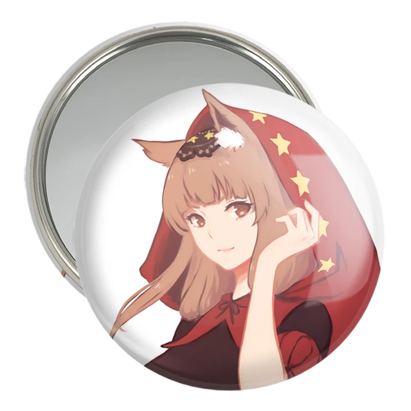 آینه جیبی خندالو مدل هولو انیمه ادویه و گرگ کد 36167