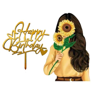 تاپر تزیین کیک مدل دختر کدt10 مجموعه 2 عددی