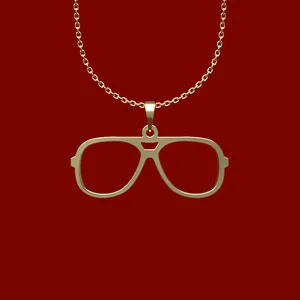 گردنبند طلا 18 عیار زنانه مدوپد مدل عینک کد Q2-1-1160