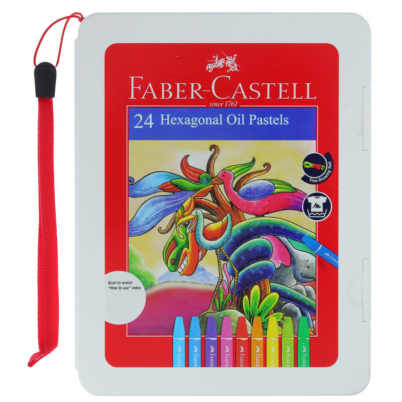 پاستل 24 رنگ فابر کاستل مدل شش ضلعی