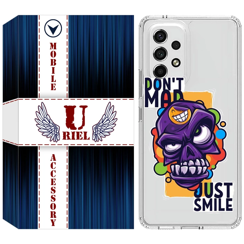 کاور یوریل مدل Clear کد 33 طرح Smile مناسب برای گوشی موبایل سامسونگ Galaxy A52 / A52s