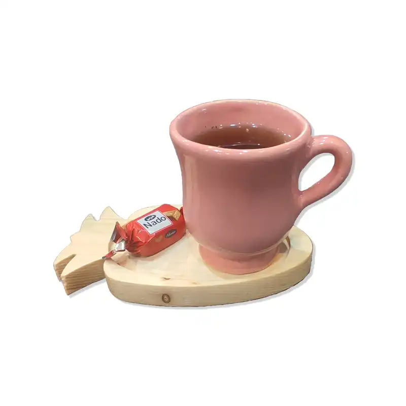 فنجان سرامیکی مدل Pin به همراه زیر لیوانی