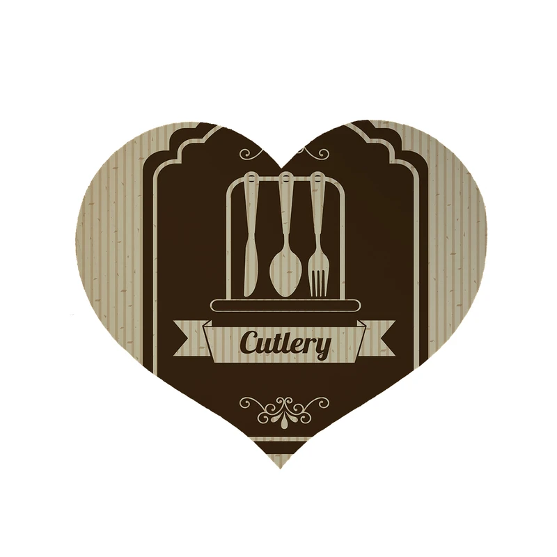 پادری مدل قلب طرح آشپزخانه کد 8447 سایز 90 × 90 سانتی متر