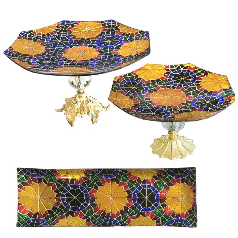 ست پذیرایی 3 پارچه سنتی مدل اُرسی کد Set101