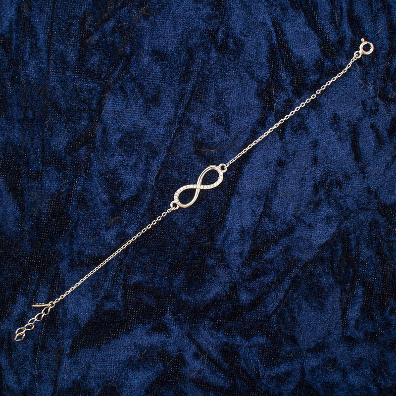 دستبند نقره زنانه مدل بینهایت AVN_D366