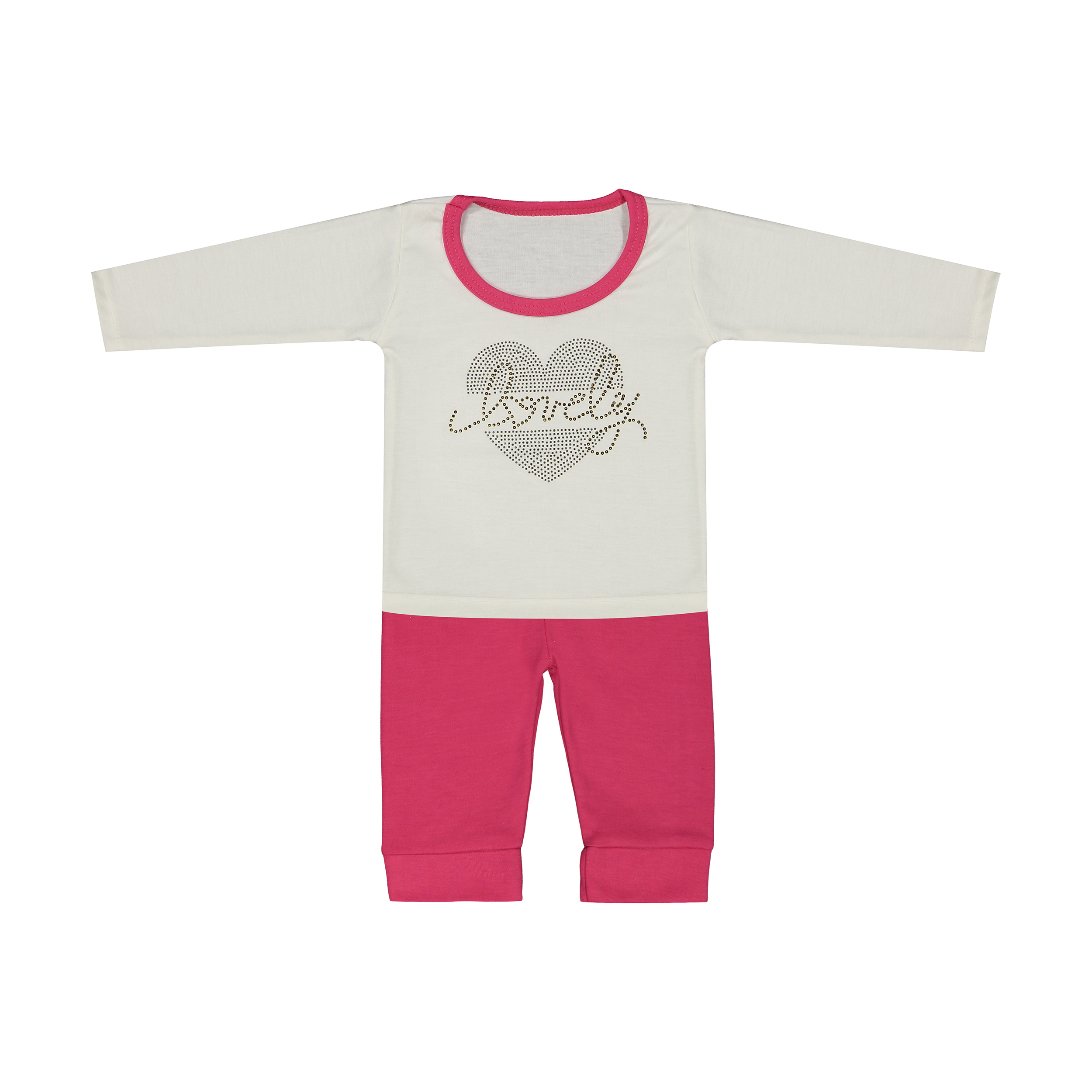 ست تی شرت و شلوار نوزادی دخترانه کد 29