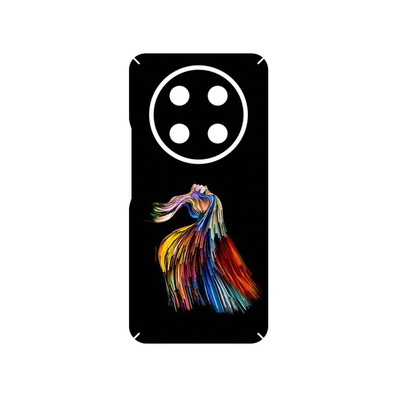 برچسب پوششی ماهوت مدل Rainbow Hair Digital Art مناسب برای گوشی موبایل آنر X9c