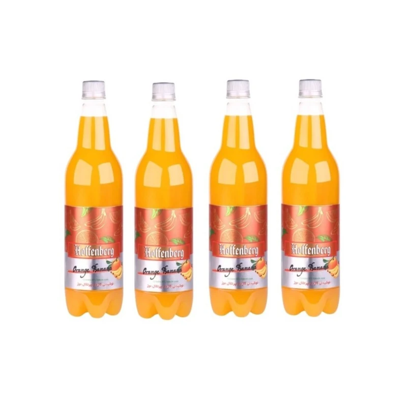 نوشیدنی گازدار هوفنبرگ با طعم پرتقال موز - 1 لیتر بسته 4 عددی