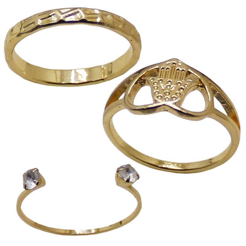 بند انگشتی زنانه کد RKH_1366 مجموعه 3 عددی