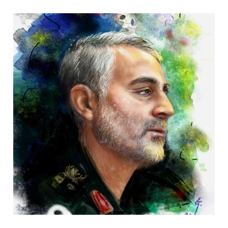 تابلو شاسی مدل R1038 طرح سردار شهید حاج قاسم سلیمانی