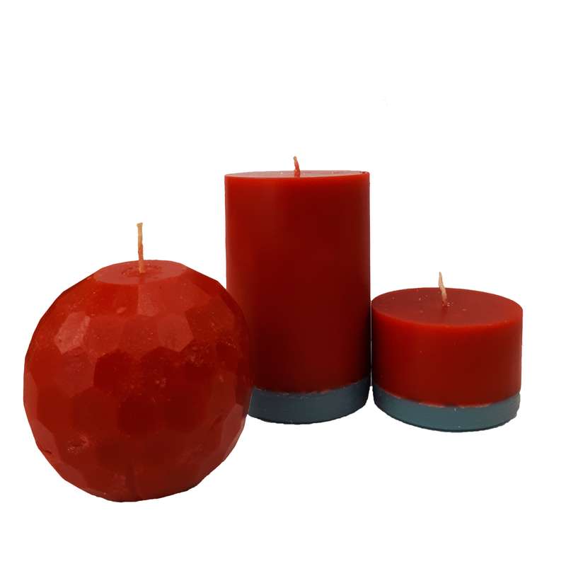 شمع دست ساز مدل box-38 مجموعه 3 عددی 