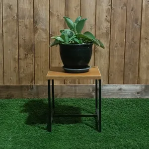 استند گلدان مدل چهارپایه چوب و فلز