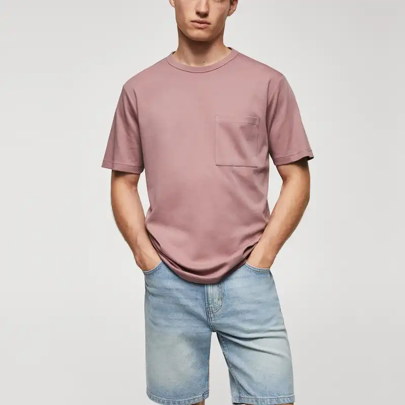 تی شرت آستین بلند مردانه مانگو مدل PI757MOL