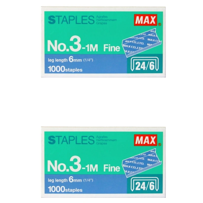 سوزن منگنه مکس کد 24.6.2000 سایز 24.6 بسته 2000 عددی 