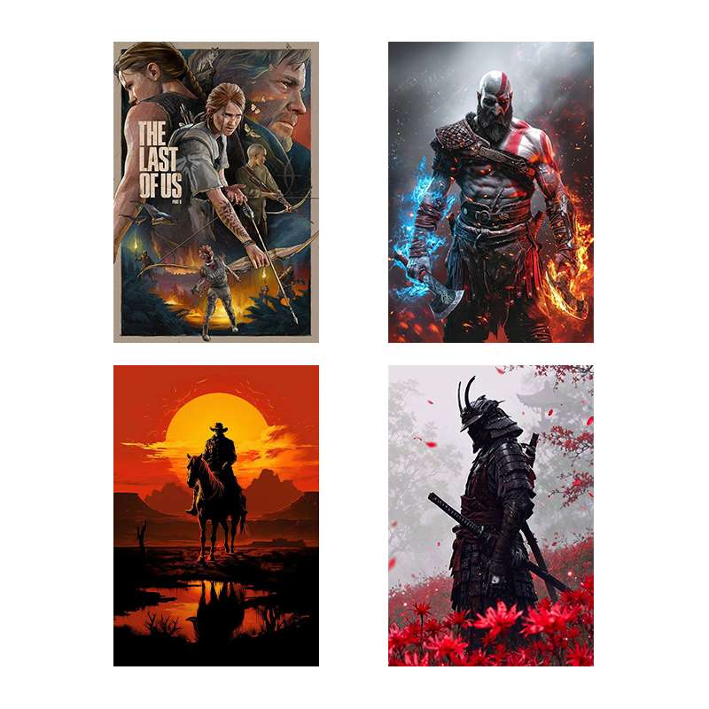 تابلو شاسی کارنیکا طرح گیمینگ gaming کد 053 مجموعه 4 عددی