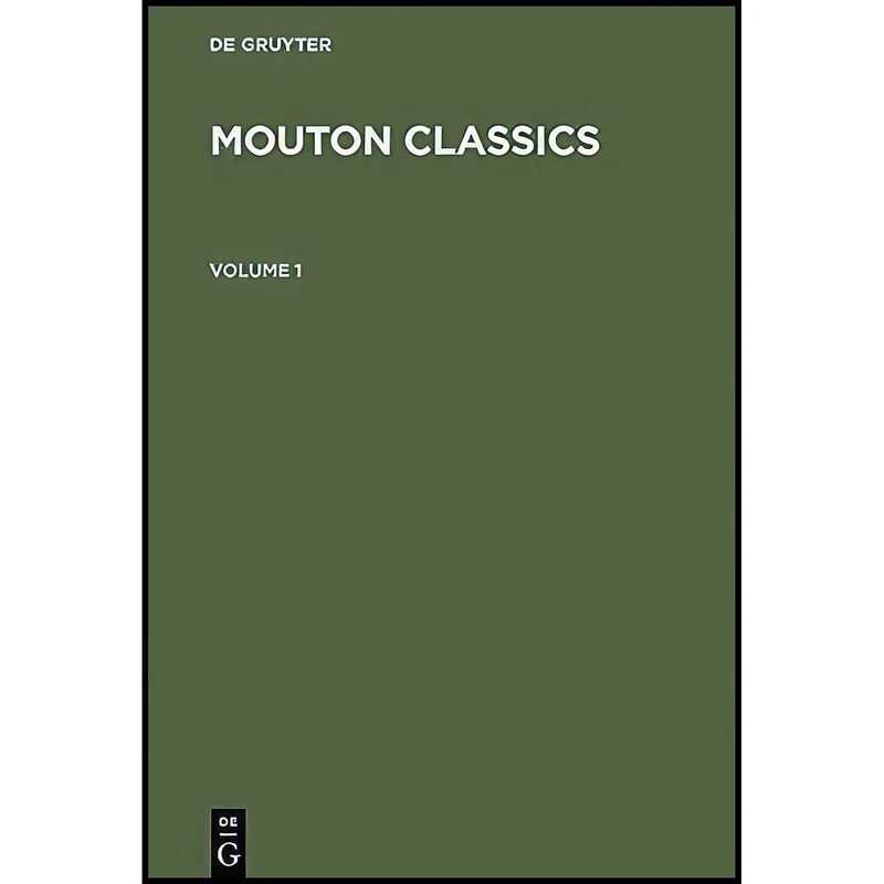 کتاب Mouton Classics اثر Degruyter انتشارات De Gruyter Mouton
