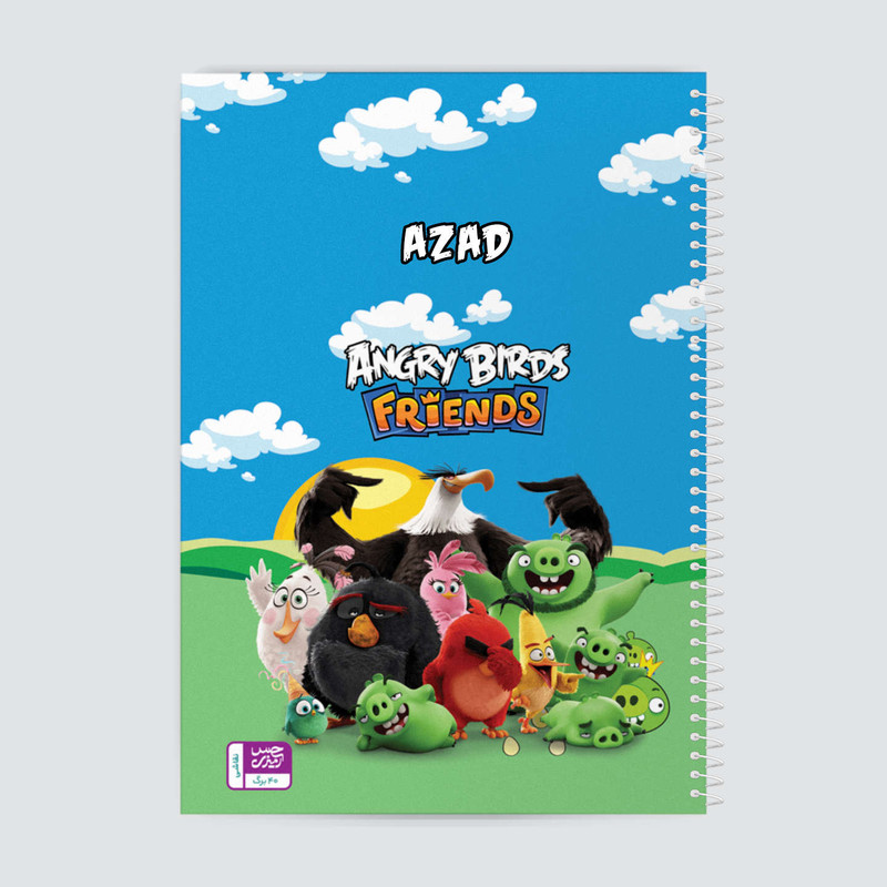 دفتر نقاشی حس آمیزی طرح Angry Birds مدل Azad