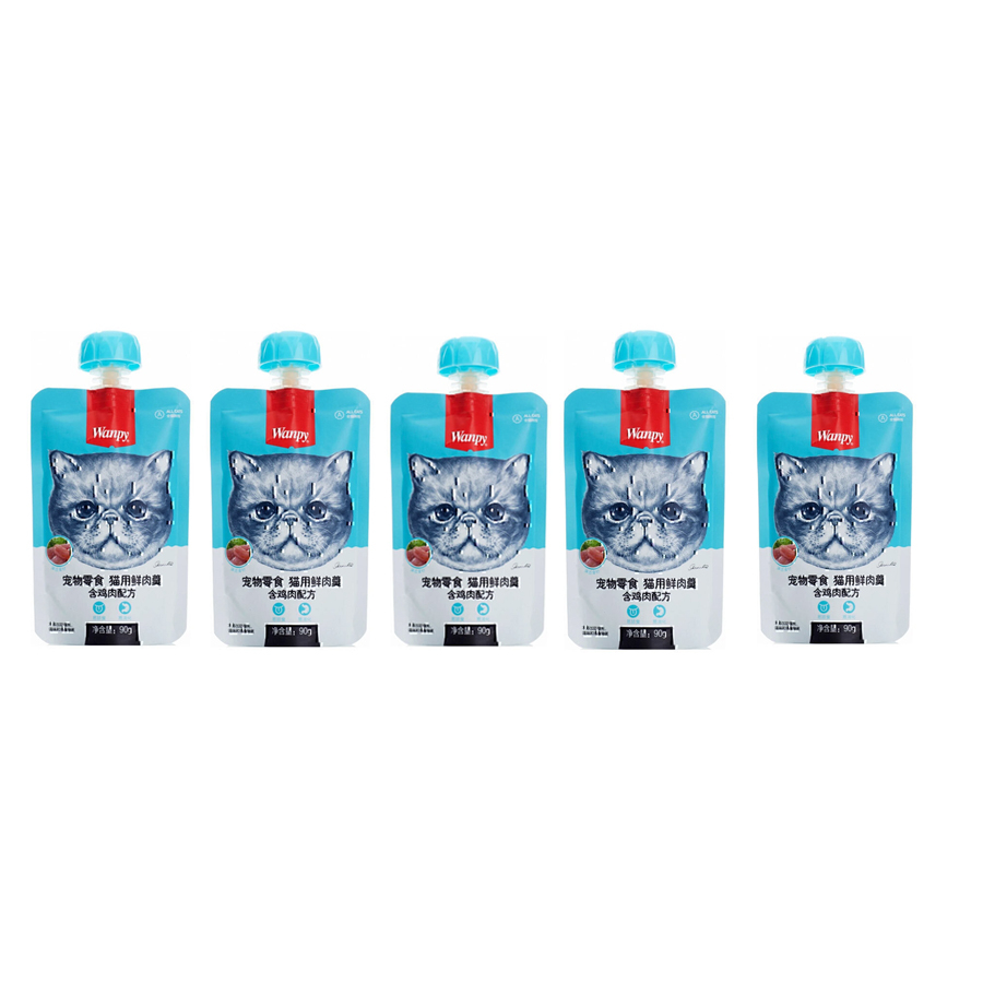 تشویقی گربه ونپی مدل مرغ وزن 450 گرم بسته 5 عددی