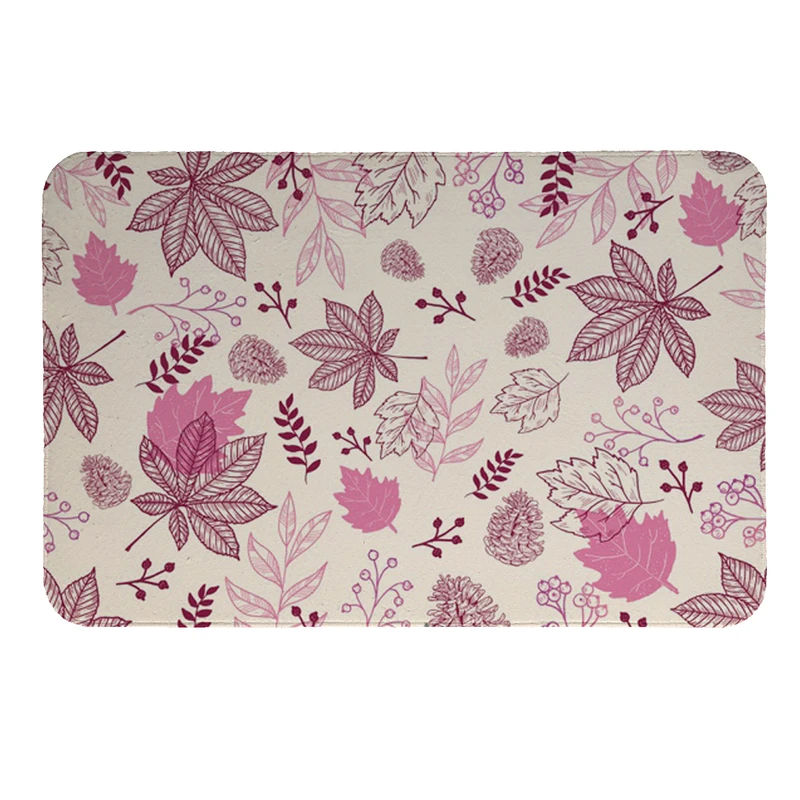 پادری طرح برگهای صورتی کد 8116 سایز 110× 80 سانتی متر