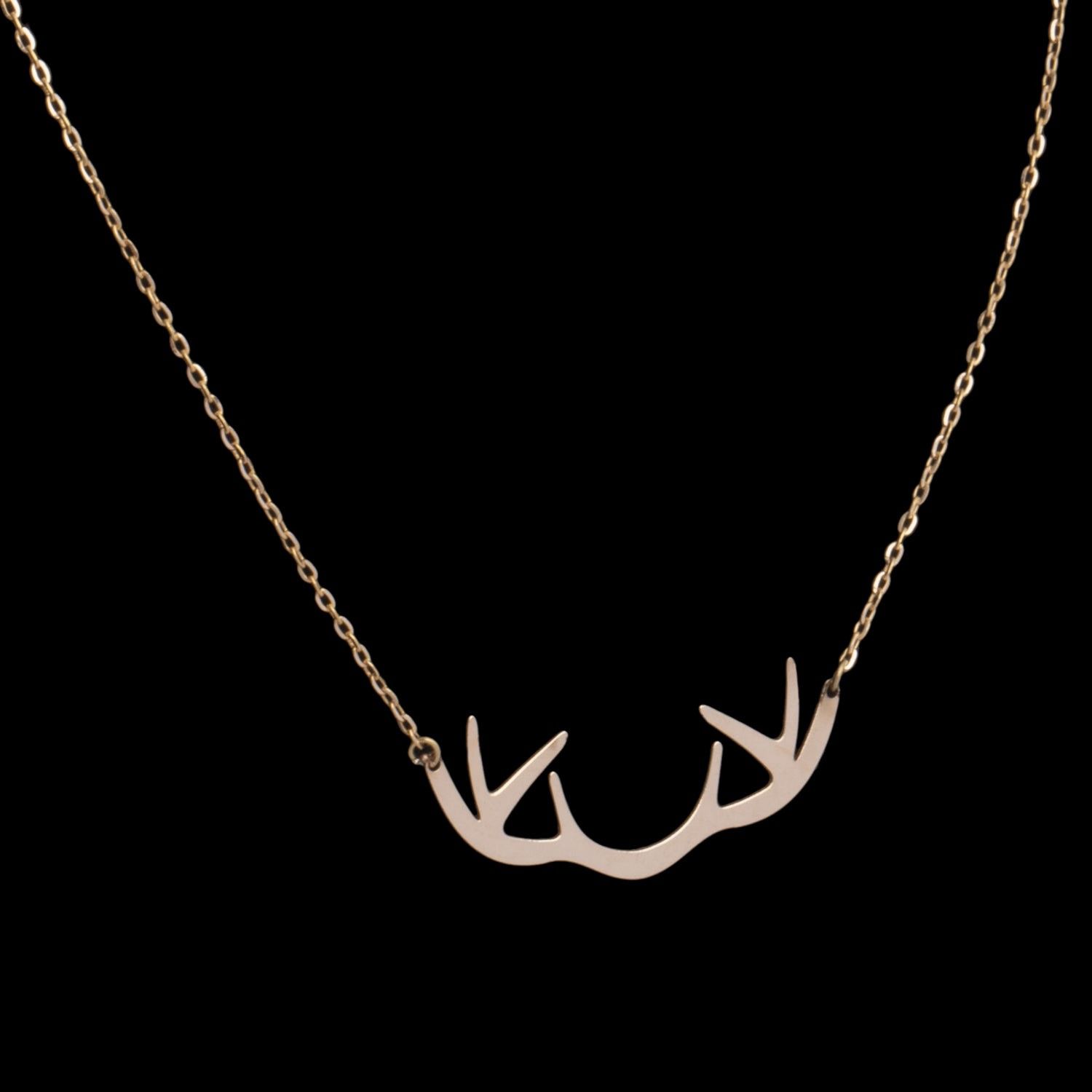 گردنبند طلا 18 عیار زنانه قیراط طرح شاخ گوزن کد GH4093 - - 3