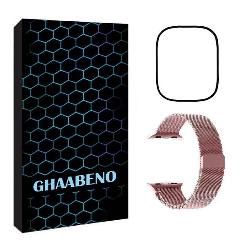 بند قاب نو مدل میلانس مناسب برای اپل واچ ULTRA سایز 49 میلی متر به همراه محافظ صفحه نمایش