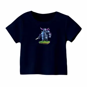 تی شرت آستین کوتاه بچگانه مدل  کلش رویال کد11 رنگ سرمه ای